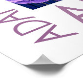 Whimsical Lavender & Pink Anemone Flower Garden Poster (Ecke)