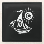 Whimsical Lazy Glasuntersetzer (Vorderseite)