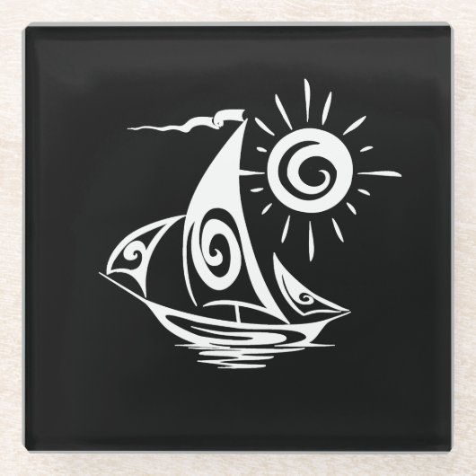 Whimsical Lazy Glasuntersetzer (Vorderseite)