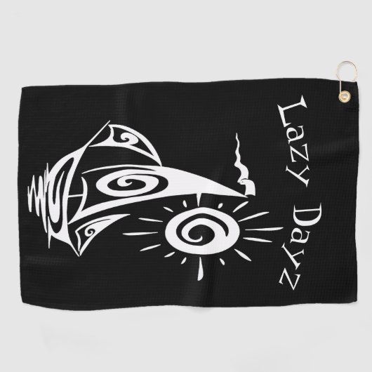 Whimsical Lazy Golfhandtuch (Horizontal)