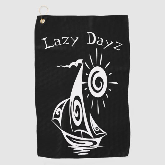 Whimsical Lazy Golfhandtuch (Vorderseite)