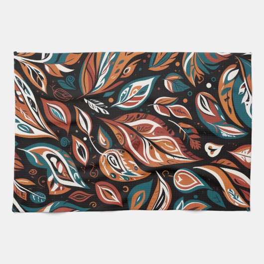 Whimsical Leaves Geschirrtuch (Horizontal)