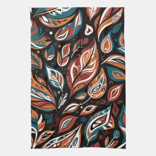 Whimsical Leaves Geschirrtuch (Vertikal)