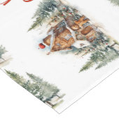 Whimsical Lebkuchen Haus im Winterwald Kurzer Tischläufer (Ecke)