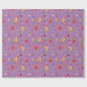 Whimsical Lebkuchen Männer und Weihnachtscreme Geschenkpapier (Flach)