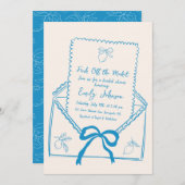 Whimsical Lemon Brautparty frisch vom Markt Einladung (Vorne/Hinten)