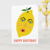 Whimsical Lemon Custom Karte (Gelbe Blume)