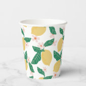 Whimsical Lemon Print Pappbecher (Rückseite)