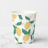 Whimsical Lemon Print Pappbecher (Links)