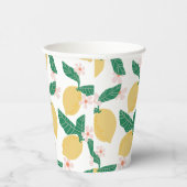 Whimsical Lemon Print Pappbecher (Rechts)