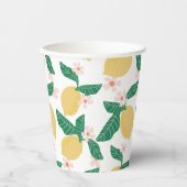 Whimsical Lemon Print Pappbecher (Vorderseite)