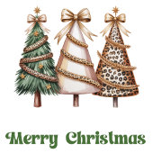 Whimsical Leopard Muster Wasserfarbe Weihnachten