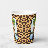 Whimsical Leopard Zoo Animal Cat Jungle GO WILD 🐆 Pappbecher (Links)