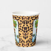 Whimsical Leopard Zoo Animal Cat Jungle GO WILD 🐆 Pappbecher (Rechts)