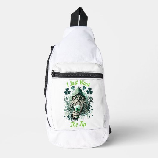 Whimsical Leprechaun Savoring a Brew Crossbody Bag (Vorderseite)