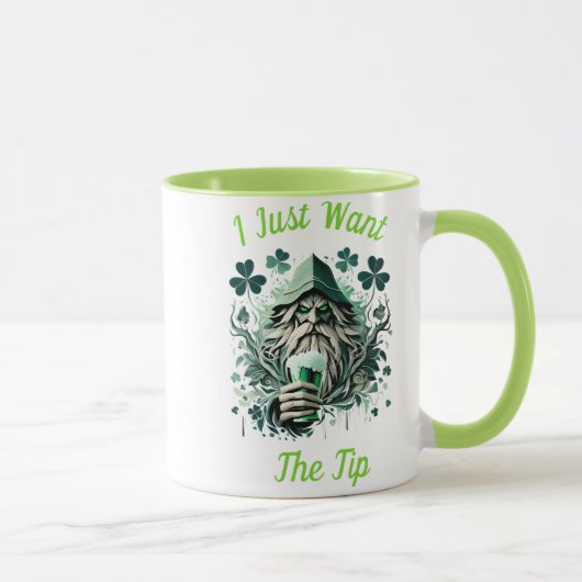 Whimsical Leprechaun Savoring a Brew Tasse (Rechts)