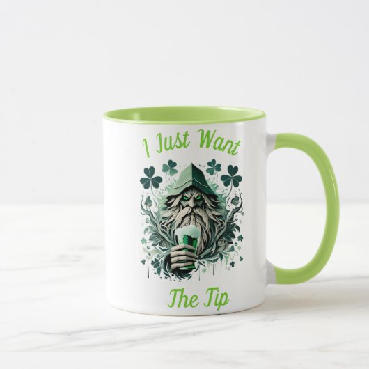 Whimsical Leprechaun Savoring a Brew Tasse (Rechts)