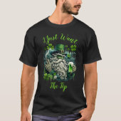 Whimsical Leprechaun Savoring a Cold One T-Shirt (Vorderseite)