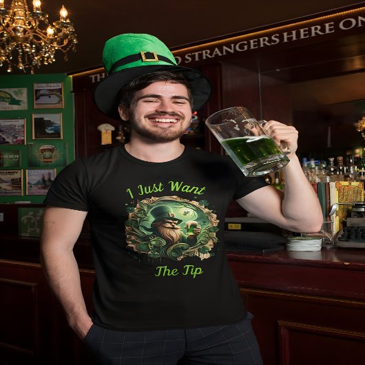 Whimsical Leprechaun Savoring a Pint T-Shirt