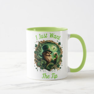Whimsical Leprechaun Savoring a Pint Tasse