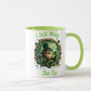 Whimsical Leprechaun Savoring a Pint Tasse