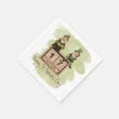 Whimsical Leprechauns St. Patrick's Day Serviette (Ecke)
