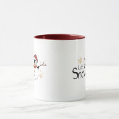 Whimsical Let It Snow Penguin Snowman | Weihnachte Tasse (Zentrum)