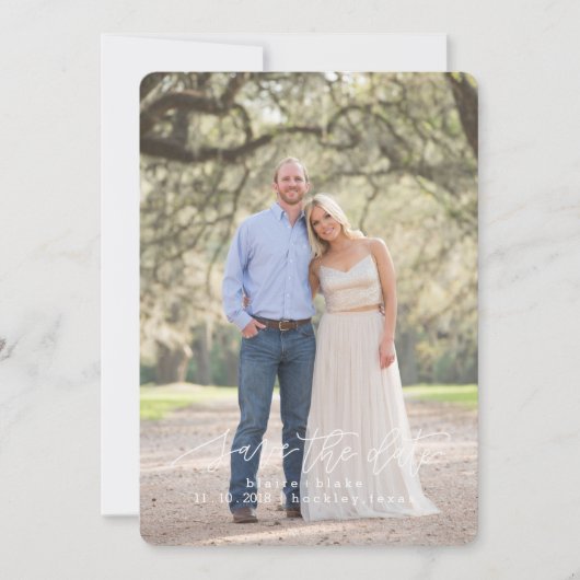 Whimsical Letting Save the Date Card (Vorderseite)