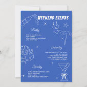 Whimsical letzten Toast an der Küste Bachelorette Einladung (Rückseite)