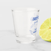 Whimsical letzten Toast an der Küste Bachelorette Schnapsglas (Links)