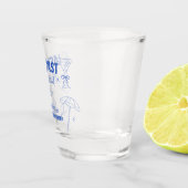 Whimsical letzten Toast an der Küste Bachelorette Schnapsglas (Rechts)