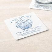 Whimsical letzten Toast an der Küste Rechteckiger Pappuntersetzer (angewinkelt)