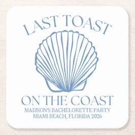 Whimsical letzten Toast an der Küste Rechteckiger Pappuntersetzer