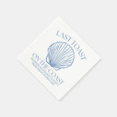 Whimsical letzten Toast an der Küste Serviette (Ecke)