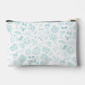 Whimsical letzten Toast an der Küste Türkis Zubehörtasche (Rückseite)