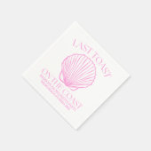 Whimsical letzten Toast auf der Küste rosa Serviette (Ecke)