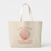Whimsical letzten Toast auf der Küstenkoralle Jumbo Stoffbeutel (Rückseite)