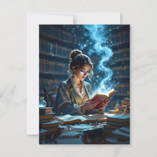 Whimsical Library - Ein Gefühl des Staunens hervor Postkarte