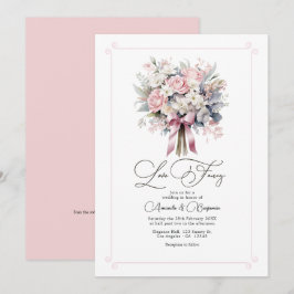 Whimsical Liebe Extravaganter Pastel Floral Hochze Einladung