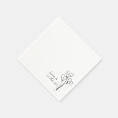 Whimsical "Liebe ist in der Luft" Custom Chic Wedd Serviette (Ecke)