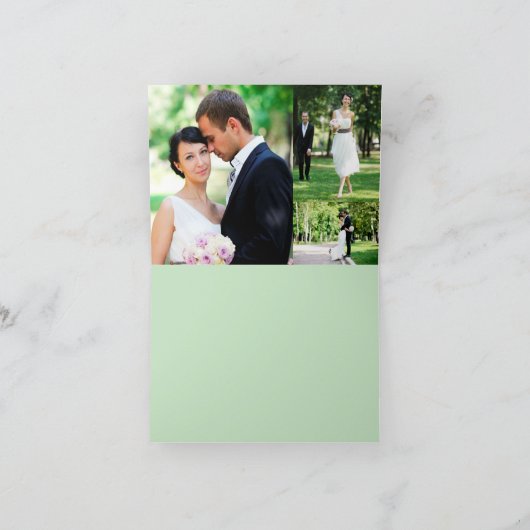 Whimsical Liebe kennt Frühjahrspflanzen Hochzeit D Dankeskarte (Innenseite)