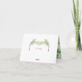 Whimsical Liebe kennt Frühjahrspflanzen Hochzeit D Dankeskarte (Rückseite)