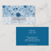 Whimsical Light Blue Floral Eleganter Event Planne Visitenkarte (Vorne/Hinten)