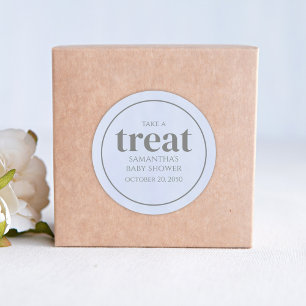 Whimsical Light Blue Niedliche einfache Leckerei Runder Aufkleber