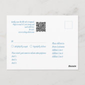 Whimsical Light Blue QR Code UAWG Postkarte (Rückseite)