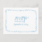 Whimsical Light Blue QR Code UAWG Postkarte (Vorderseite)