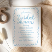 Whimsical Light Blue Watercolor Brautparty