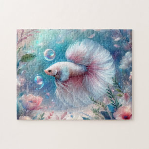 Whimsical Light Pink Betta Fish Puzzle