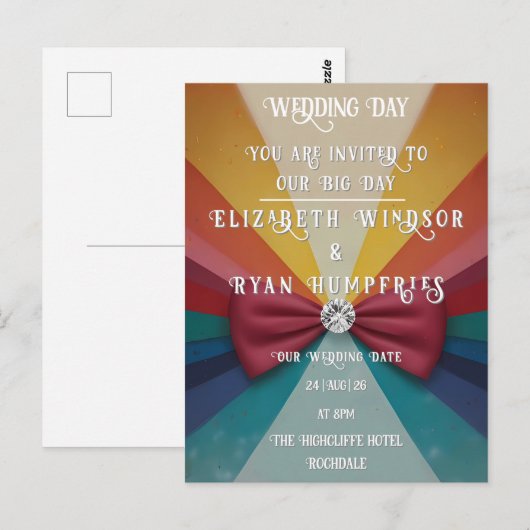 "Whimsical Light Pink Wedding Einladungen Glitzern (Vorne/Hinten)