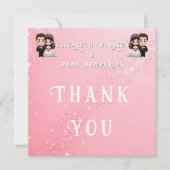 "Whimsical Light Pink Wedding Einladungen Glitzern (Vorderseite)